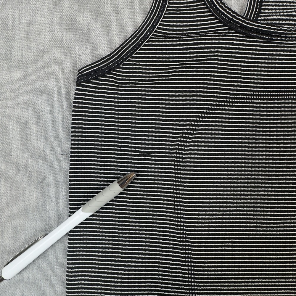 Lululemon Tank Top Womens 4 Stripe Sweat Life Run With Heart Racerback Athletic - Picture 3 of 9